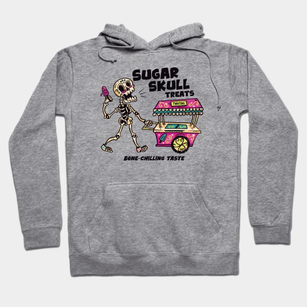 Sugar Skull Treats // Funny Day of the Dead Ice Cream Cart Hoodie by SLAG_Creative